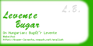 levente bugar business card